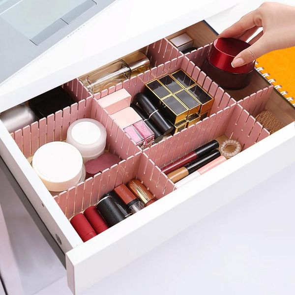 

storage drawers 4/8pcs diy adjustable drawer divider household combination partition board plastic space-saving division tools
