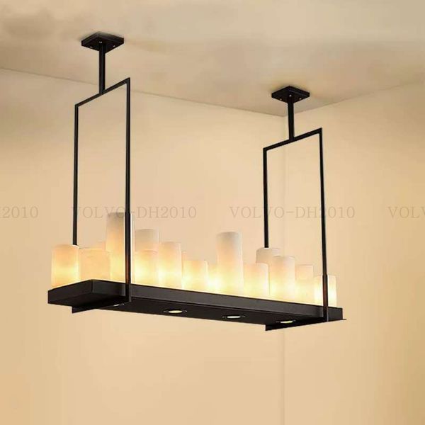 

Kevin Modern Reilly Alar Black Pendan Lamps American LED Candle Chandelier Ligh Innovaive Meal Fixure Rero Candle Suspension Lighing Bar Hoel ing