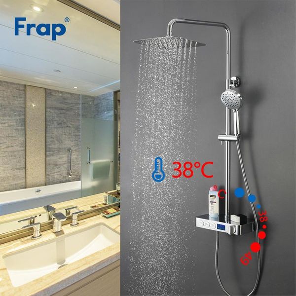 

frap shower faucets chrome digital bathroom thermostatic shower faucet mixer tap for thermostat mixer brass bath faucet
