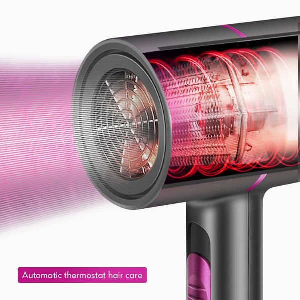 

electric hair brushes blowdryer 8000 strong wind professional mini dryer blue light anion blow hairdryer travel drying tool