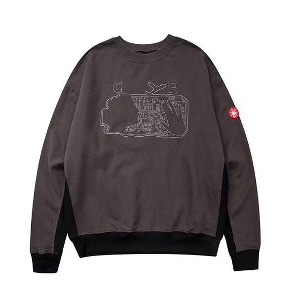 

21ss c. and male hoodies woman seams embroidered hip cavempt hoodie lil peep harajuku, Black
