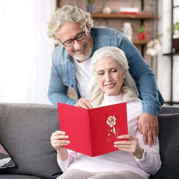 

greeting cards 3d popped card love romantic wedding valentine's decoration gifts for home christmas day invitations e8v9