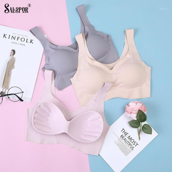 

bustiers & corsets salspor seamless tube lingerie one-piece wireless bra crop sleep women's comfortable sports underwear, Black;white