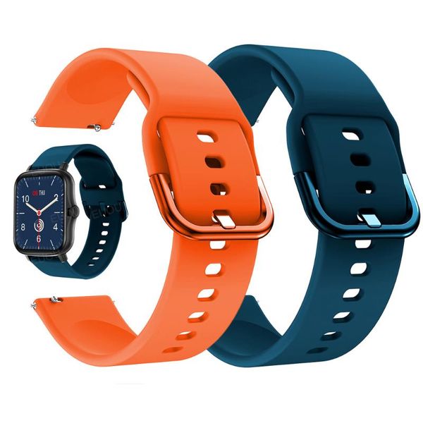 

watch bands for colmi p8 plus pro soft silicone strap watchband p12 p9 v23 v31 land smartwatch band wristband bracelet accessories, Black;brown