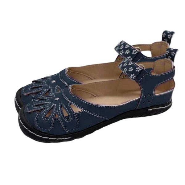 

sandals flat women woman summer casual shoes loafers beach floral solid thong, Black