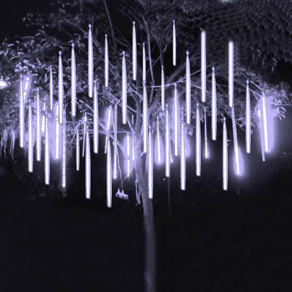 

strings christmas falling rain light 50cm 8 tube 384 led meteor shower drop icicle string for xmas tree holiday wedding