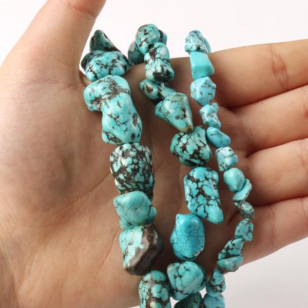 

other natural stone irregular blue turquoises nugget spacer beads for jewelry making handmade diy bracelet necklace accessories 15'&#03