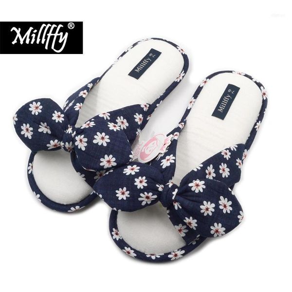 

slippers millffy 2021 fashional summer floral sweet cotton japanese flowers women's shoes11, Black