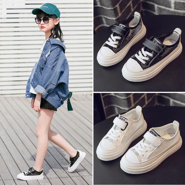 

kids shoes for big girls mesh breathable and height increasing sole to children baby boys toddler sneakers trainer, Black;red