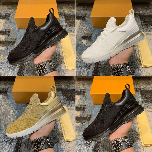 

2021 luxurys designers shoes brand v.n.r women sports men sneaker casual knitted metal feeling sock design light s2ta#, Black