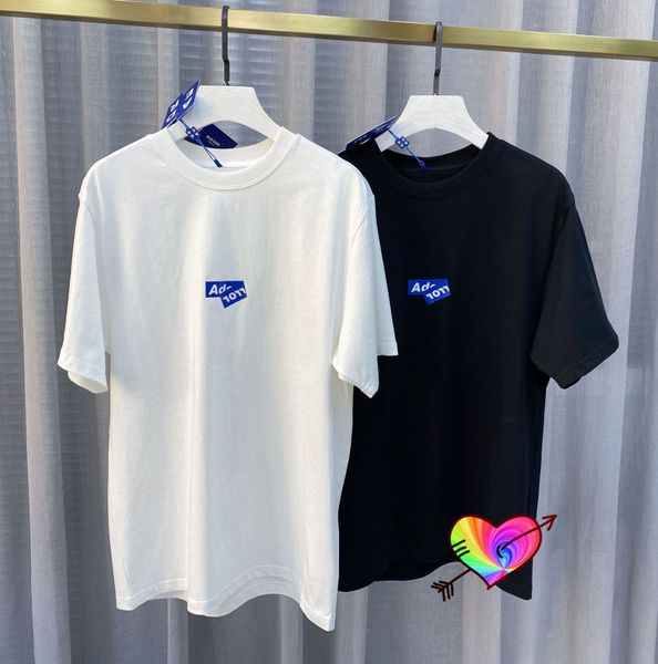 

ader error folding label t-shirt 2021ss men women blue origami mark adererror tee inside tag short sleeve, White;black
