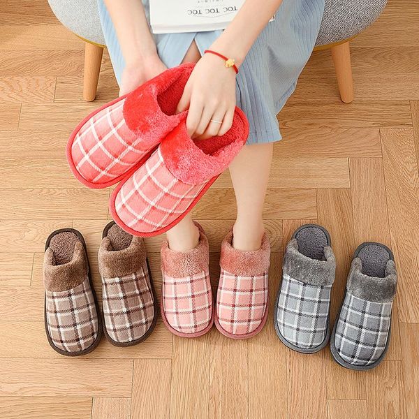 

style special offer cotton slipper indoor anti-slip thick bottomed men's women's couples home stall run winter slippers, Black