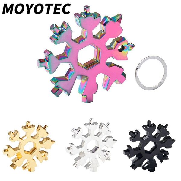 

in 1 multi-functional snowflake tools portable wrench set keyring outdoor repair tool hand