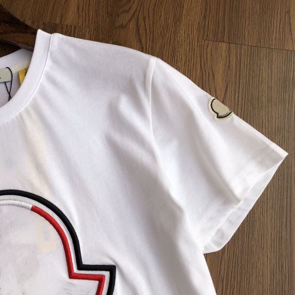 

summer luxur embroidery men t shirt fashion mens short sleeve designer t-shirts female tshirts black and white 100% cotton size m-3xl, White;black
