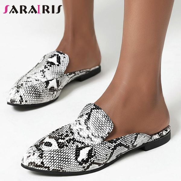 

dress shoes sarairis daily casual slip-on mules spring summer low heels women cool mixed-color woman, Black