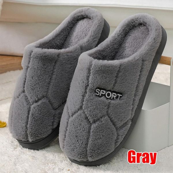 

winter women shoes indoor slippers warm plush anti slip lovers home slides woman men house floor cotton dropship, Black