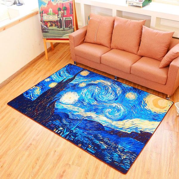 

carpets 1pcs creative starry sky abstract art carpet sofa/tea table/living room/bedroom rectangular renaissance fashion