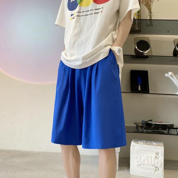 

men's shorts summer thin fashion solid color drawstring casual men loose breathable ice silk mens beach, White;black