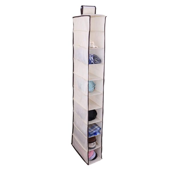 

layers pocket non-woven fabric hanging bag foldable clothes storage organizer home wardrobe pouch boxes & bins