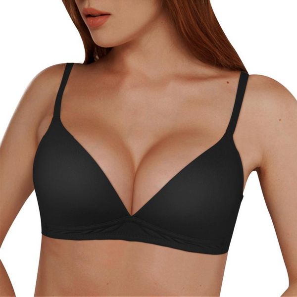 

bras candy color women's bra double-breasted lingerie comfortable and breathable underwear seamless, Red;black
