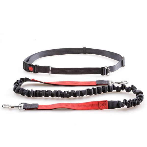 

dog collars & leashes night reflective elastic nylon breakaway running hand waist belt jogging lead retractable leash for small pet