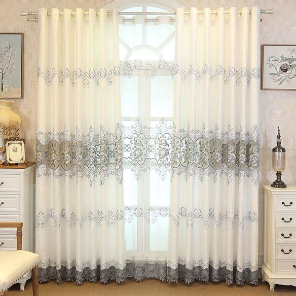 

curtain & drapes curtains for living room luxuryeuropean hollow water-solubility lace embroidered custom ready made wedding bedroom gauze pa