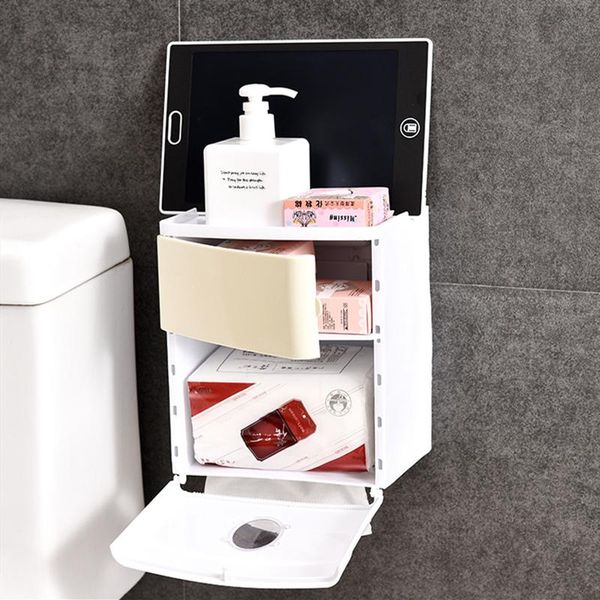 

toilet paper holders bathroom accessories holder storage rack waterproof roll box wall mounted tissue