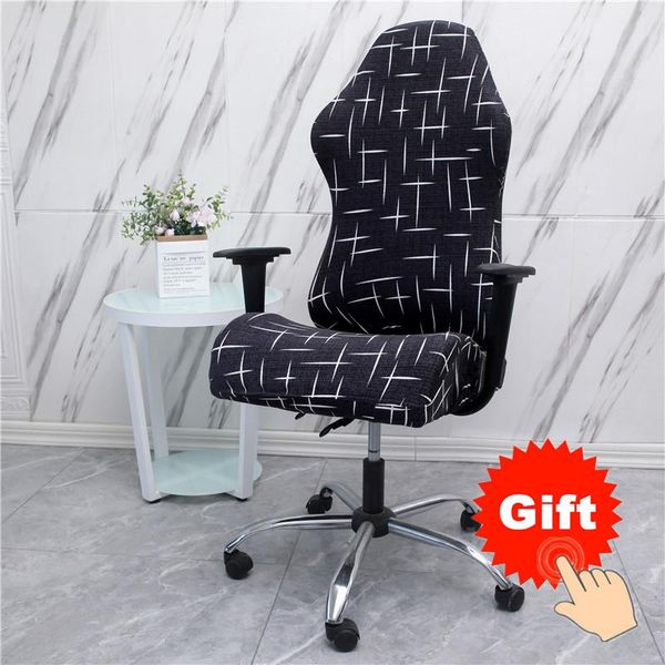 

chair covers office gaming cover elastic spandex rotating armchair home study room seat case for computer chairs housse de chaise