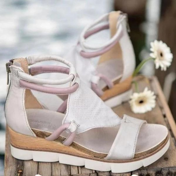 

sandals women shoes solid color comfy outdoor beach ladies sandal platform open toe casual wedge 2021 fashion mujer, Black
