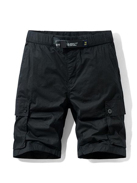 

men's shorts summer loose casual outdoor five-point pants plus size wild elastic waist cargo, White;black