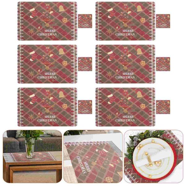 

mats & pads 12pcs creative christmas pattern placemats adorable xmas themed coasters
