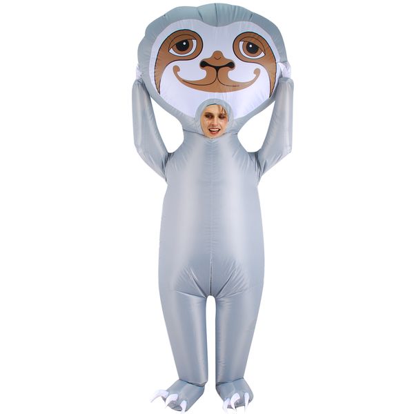 Maskottchen-Puppenkostüm, Tierkostüme, Baumfaultier, aufblasbares Kostüm, Familiengruppe, Disfraz für Erwachsene, Kinder, Halloween-Disfraz, Fancy Dress Up Jumpsuit