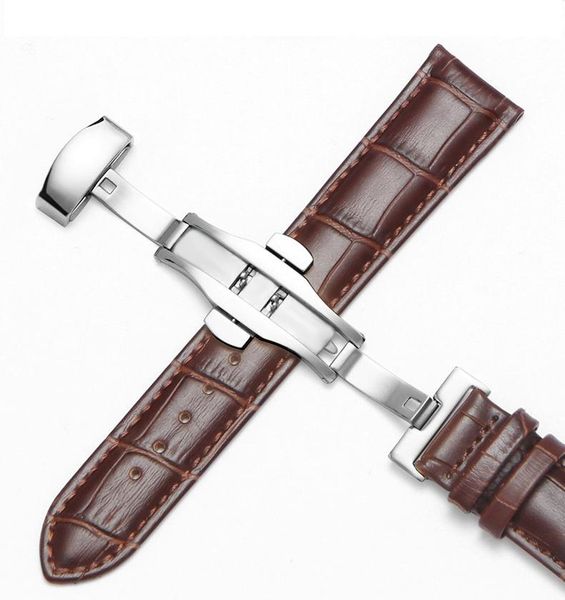 

watch bands 0 22mm leather band for samsung galaxy 46mm 42mm 4 classic active 2 44mm 40mm s3 gt2e gtr bip strap, Black;brown