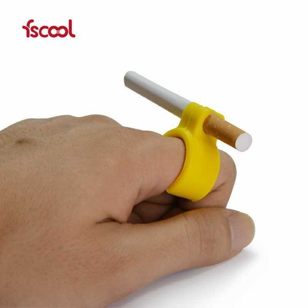 

silicone creative colorful smoking finger tools ring set gift cigarette holder
