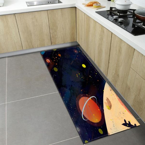 

carpets kitchen entrance doormat starry sky pattern bathroom hallway balcony anti-slip mat home bedroom children floor decor rug
