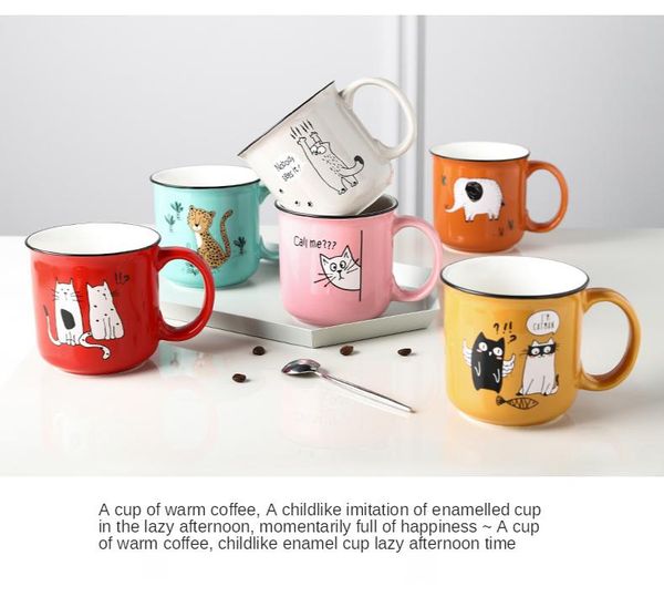 

mugs cute little luxury cup creative personality breakfast coffee ins ceramic water girl and cups