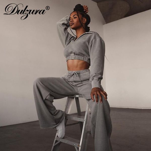 

women's pants & capris dulzura 2021 summer women high waist wide leg sweatpants solid loose streetwear casual sporty straight trousers, Black;white