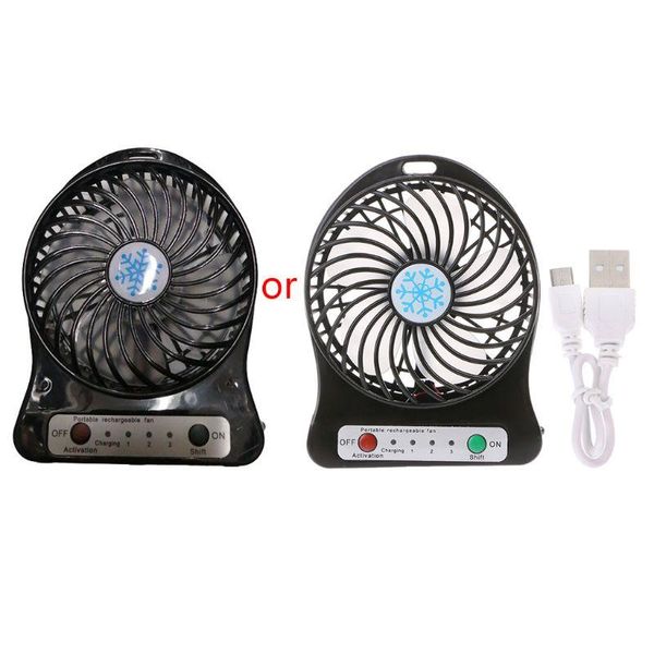 

portable led light mini fan air cooler desk usb third wind electric fans