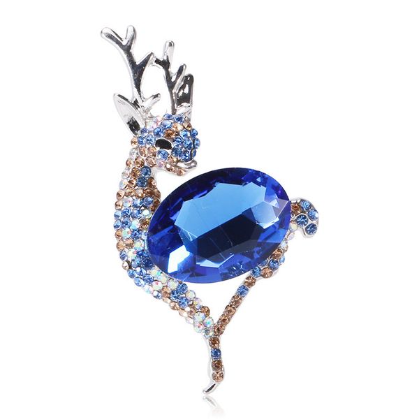 

factory wholesale version popular crystal deer brooch fashion animal brooch women's suit accessories christmas