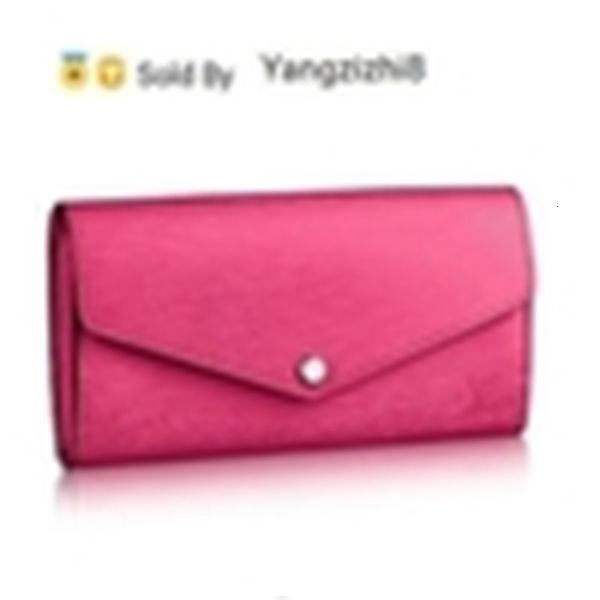 

yangzizhi8 wallet sarah m41958 water ripple fashion real caviar lambskin chain flap bag long chain wallets key card holders purse clutches, Black;red
