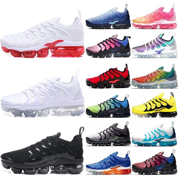 

tn plus running shoes size mens trainers triple black white psychic pink bred bumblebee outdoors sports sneakers eur 36-45