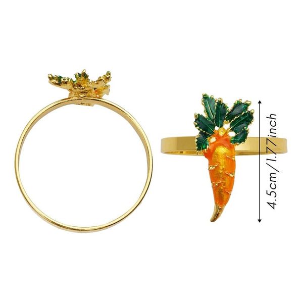

pcs napkin ring cute carrot shape home buckle for el tableware decoration rings
