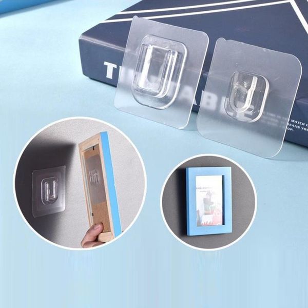 

hooks & rails double-sided adhesive wall hanger strong transparent waterproof reusable anti-slip suction cup tlz
