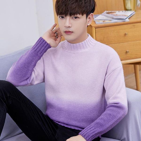 

men's sweaters autumn winter sweater men half high collar long sleeve knitted zde2706, White;black