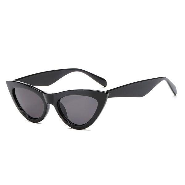 

trendy fashion cat's eye sunglasses women personality small frame cross border glasses metal hinge, White;black