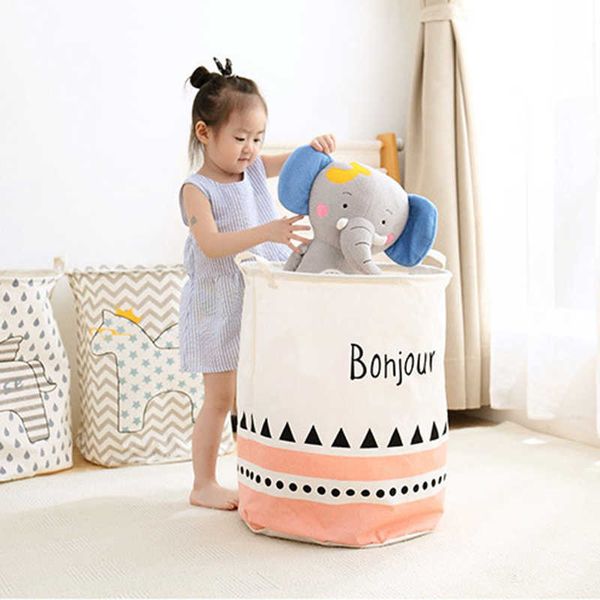 Складная складная корзина для хранения белья одежда сумка грязных детей игрушки организатор домохозяйства 210609