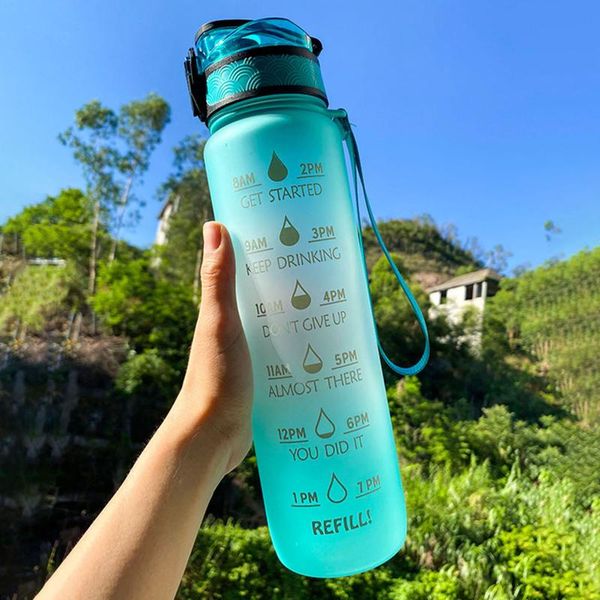 

water bottle sports leak proof 1000ml protein shaker outdoor travel portable leakproof drinkware plastic drink bpa free
