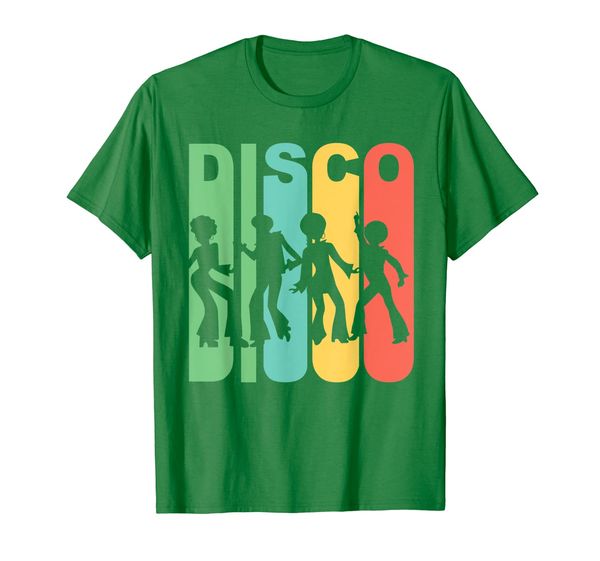

vintage retro 1970's style rainbow disco dancers t-shirt, White;black