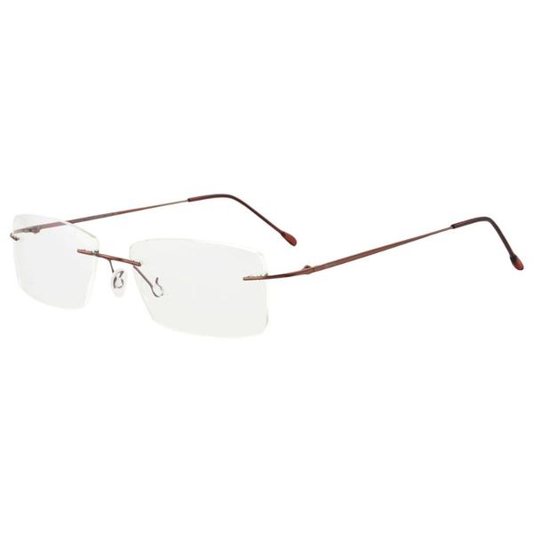

titanium rimless frame men mr-7 or 8 lens ultralight eyeglasses ip plated glasses blue rays blocking myopia ti025 sunglasses, White;black
