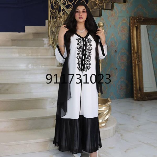 

ethnic clothing md black white abaya dubai turkey muslim hijab dress 2021 evening gowns bohemian kaftan long sleeve kimono islamic robe, Red